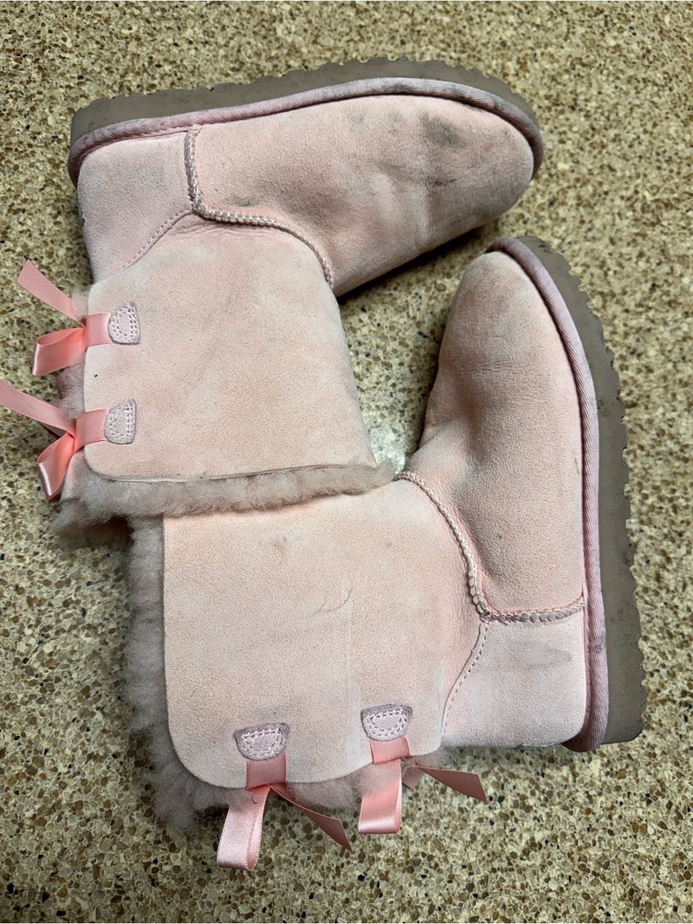 UGG Bailey Bow II Pink Shearling Boots